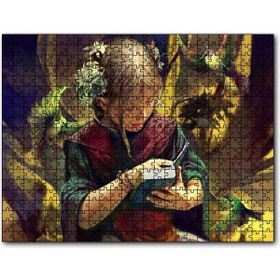 Caka Tablo İncil Okuyan Kız ve Egzotik Kuşlar 255 Parça Puzzle