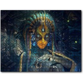 Caka Tablo Kadın Cyborg Dijital Sanat 120 Parça Puzzle