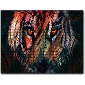 Caka Tablo Kaplan Dijital Sanat Görseli 255 Parça Puzzle