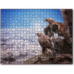 Caka Tablo Kayalıklardan Yeryüzünü İzleyen Kartallar ve Bulutlar 255 Parça Puzzle