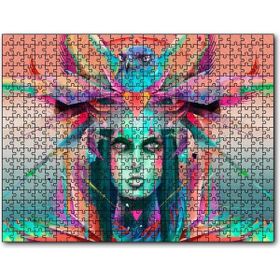 Caka Tablo Kız ve Şahin Dijital Sanat 255 Parça Puzzle