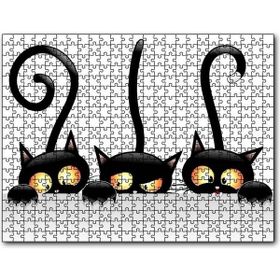 Caka Tablo Komik Üç Kedi Görseli 120 Parça Puzzle
