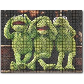 Caka Tablo Kurbağa Kermit Görmedim Duymadım Bilmiyorum 255 Parça Puzzle