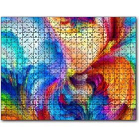 Caka Tablo Rengarenk Çiçekler Üzerinde Rengarenk Kelebekler 255 Parça Puzzle