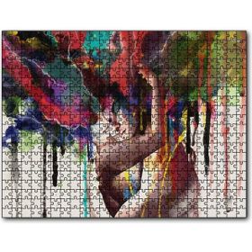 Caka Tablo Romantik Çift Suluboya Efektli 500 Parça Puzzle