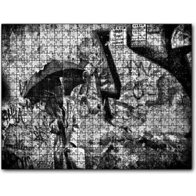 Caka Tablo Şemsiyeli Adam Duvar Boyama 500 Parça Puzzle
