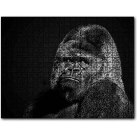 Caka Tablo Siyah Goril Görseli 1000 Parça Puzzle