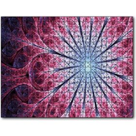 Caka Tablo Siyah ve Gri Mandala Desen Görseli 255 Parça Puzzle
