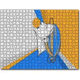 Caka Tablo Soyut Tablo Kadın ve Sarı Top 120 Parça Puzzle
