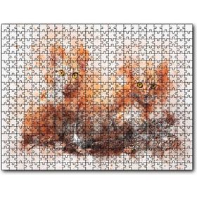 Caka Tablo Suluboya Efekt Yavru Kediler 120 Parça Puzzle