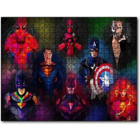 Caka Tablo Süper Kahramanlar Low Poly Çizim 255 Parça Puzzle
