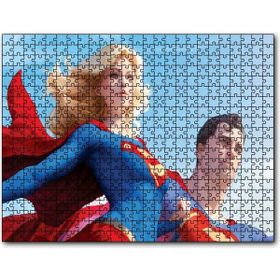Caka Tablo Süpermen ve Süper Kız 255 Parça Puzzle