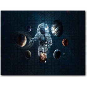 Caka Tablo Uzay Astronot 7 Gezegen Görseli 500 Parça Puzzle