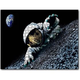 Caka Tablo Uzay Astronot Gezegen Görseli 500 Parça Puzzle