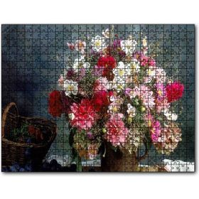 Caka Tablo Vazo Sepet Renk Renk Bahar Çiçekleri Görseli 120 Parça Puzzle