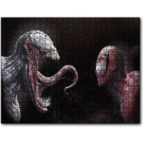Caka Tablo Venom ve Örümcek Adam Dijital Çizim 120 Parça Puzzle