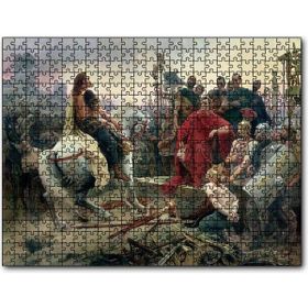 Caka Tablo Vercingetorix Jül Sezar'a Meydan Okuyor 120 Parça Puzzle