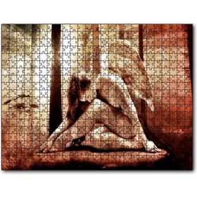Caka Tablo Yağlı Boya Resmi Melek Kanatlı Kadın Görseli 1000 Parça Puzzle