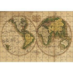 Cakapuzzle 1800lerin Sonu Dünya Haritası 120 Parça Ahşap Puzzle