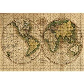 Cakapuzzle 1800lerin Sonu Dünya Haritası 120 Parça Ahşap Puzzle