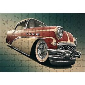 Cakapuzzle 1956 Buick Special Kırmızı Beyaz 120 Parça Ahşap Puzzle