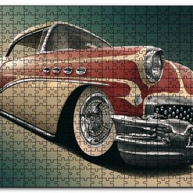 Cakapuzzle 1956 Buick Special Kırmızı Beyaz Mdf 120 Parça Puzzle