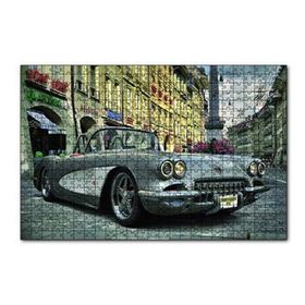 Cakapuzzle 1958 Vintage Corvette Otomobil 120 Parça Ahşap Puzzle