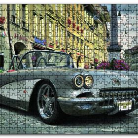 Cakapuzzle 1958 Vintage Corvette Otomobil Ahşap 1000 Parça Puzzle