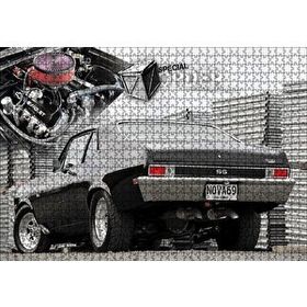 Cakapuzzle 1969 Chevrolet Nova Arka Görünüş 120 Parça Ahşap Puzzle