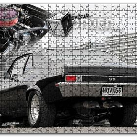 Cakapuzzle 1969 Chevrolet Nova Arka Görünüş Mdf 120 Parça Puzzle