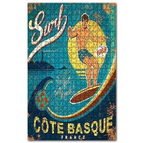 Cakapuzzle 1969 Yılı Sörf Yarışı Görseli Ahşap 1000 Parça Puzzle