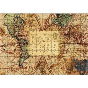 Cakapuzzle 2012 Eylül Kartpostal ve Dünya Haritası 120 Parça Puzzle