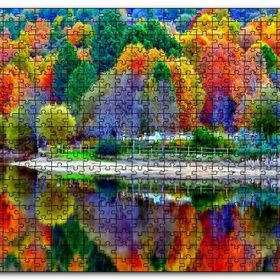 Cakapuzzle 21 Eylül Sonbahar Göl Görseli Mdf 1000 Parça Puzzle