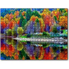 Cakapuzzle 21 Eylül Sonbahar Göl Görseli Mdf 1000 Parça Puzzle