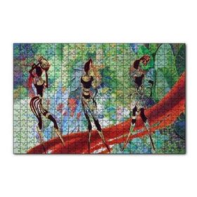 Cakapuzzle 3 Afrikalı Kadın Silüeti ve Renkler 120 Parça Ahşap Puzzle
