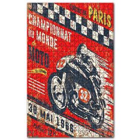 Cakapuzzle 30 Mayıs 1966 Motor Yarışı Görseli Ahşap 1000 Parça Puzzle