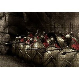 Cakapuzzle 300 Spartalı Mızrak ve Kalkanlı Askerler Puzzle