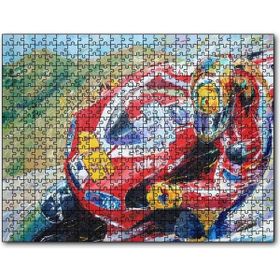 Cakapuzzle 46 Numara Kırmızmotosiklet Hız Görseli Mdf 1000 Parça Puzzle