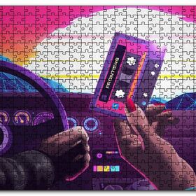 Cakapuzzle 80ler Arabada Teyp Kasedi Mdf 1000 Parça Puzzle