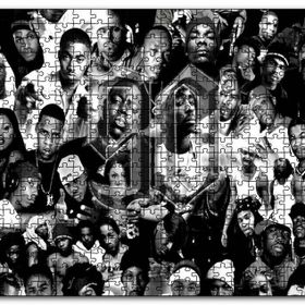 Cakapuzzle 90 Rap Şarkıcısı Monochrome Mdf 1000 Parça Puzzle