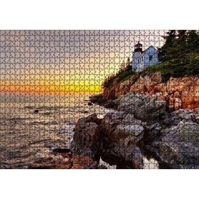 Cakapuzzle Acadia Milli Parkı&#039;nda Günbatımı ve Deniz 1000 Parça Puzzle