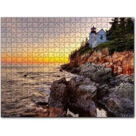 Cakapuzzle Acadia Milli Parkında Günbatımı ve Deniz 120 Parça Puzzle