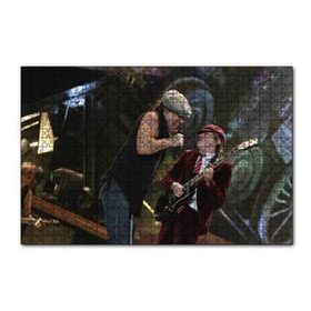 Cakapuzzle ACDC Angus ve Malcolm Young Sahnede 120 Parça Ahşap Puzzle