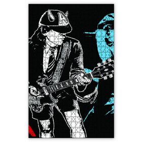 Cakapuzzle Acdc Angus Young Boynuzlu Şapka Çizim Ahşap 1000 Parça Puzzle