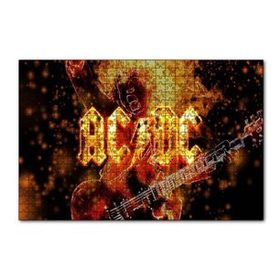 Cakapuzzle ACDC Elektrogitarist ve Alevler 120 Parça Ahşap Puzzle