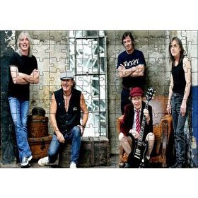 Cakapuzzle ACDC Grubun Tüm Üyeleri 120 Parça Ahşap Puzzle