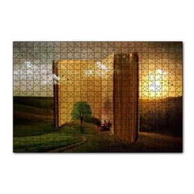 Cakapuzzle Açık Kitap ve Tabiat İllüstrasyon 120 Parça Ahşap Puzzle