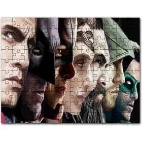 Cakapuzzle Adalet Birliği Karakterleri Yanyana Yakın Çizim Mdf 1000 Parça Puzzle