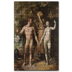 Cakapuzzle Adem ile Havva Yağlıboya Çizim 120 Parça Puzzle