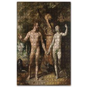 Cakapuzzle Adem İle Havva Yağlıboya Çizim Ahşap 255 Parça Puzzle